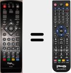 Replacement remote control for TV20