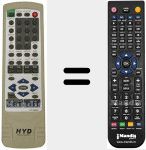 Replacement remote control for 6300