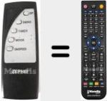 Replacement remote control for ZEPHIR003