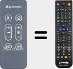 Replacement remote control for MS000626A-G (NAVMAN001)