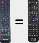 Replacement remote control for SHD8140CXE