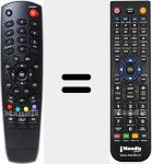 Replacement remote control for S 1000 HD-IRCI