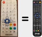 Replacement remote control for CTX 110 HT