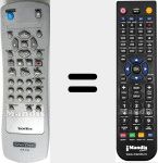 Replacement remote control for VCR5100