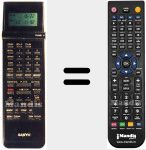 Replacement remote control for VHR-D 4800 I