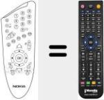 Replacement remote control for DVB 9800 S MEDIA