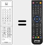 Replacement remote control for RC 200