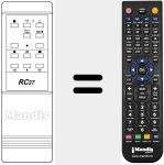 Replacement remote control for RC 37