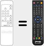 Replacement remote control for REMOTE T19