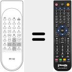 Replacement remote control for RR 102