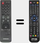 Replacement remote control for TM85 (AA59-00397F)