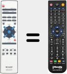 Replacement remote control for RRMCG0044SJSA
