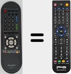 Replacement remote control for GA667WJSA (RRMCGA667WJSA)