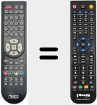 Replacement remote control for REMCON1170