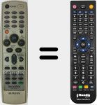 Replacement remote control for RC-AVR05 (U0057808U)