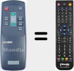 Replacement remote control for ADA885