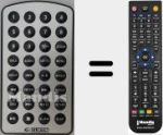 Replacement remote control for CUR001