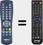 Replacement remote control for DVB-153