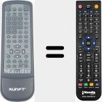 Replacement remote control for KUN001