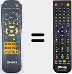 Replacement remote control for REMCON1843