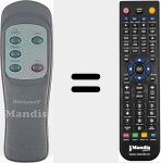 Replacement remote control for REMCON2043