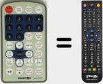 Replacement remote control for BDVD-1074-TDT