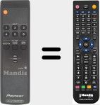 Replacement remote control for AXD1557