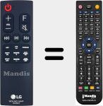 Replacement remote control for AKB75595416
