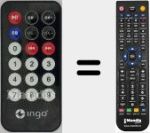 Replacement remote control for REMCON1516