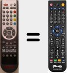 Replacement remote control for AKTV1903