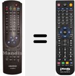 Replacement remote control for TVCONTROL2 (720116020000)