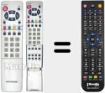 Replacement remote control for RC U07 RB