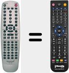 Replacement remote control for REMCON1184
