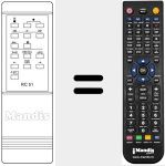 Replacement remote control for REMCON1218