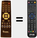 Replacement remote control for REMCON519