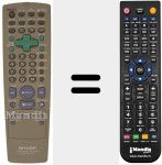 Replacement remote control for RRMCG1270AJSA