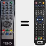 Replacement remote control for RDT1000CPVR