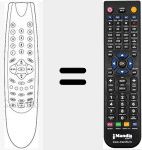 Replacement remote control for 7TV187