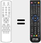 Replacement remote control for 2040