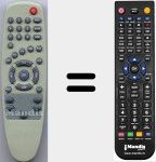 Replacement remote control for TDT4VERS1