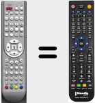 Replacement remote control for RUC3600A