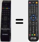 Replacement remote control for T40R842FHDLED/DVB-T (20505813)