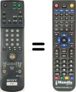 Replacement remote control Sony WHV7898