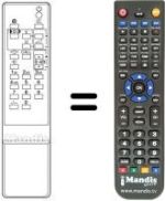 Replacement remote control Toshiba WHV7814