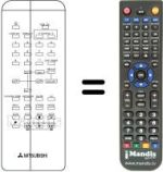 Replacement remote control Mitsubishi SEC14134