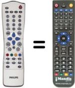Replacement remote control Philips WHV15746