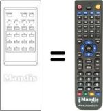 Replacement remote control Toshiba WHV7037