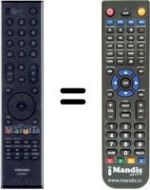 Replacement remote control Toshiba WHV15780