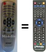 Replacement remote control Denver WHV3137W