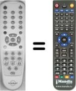 Replacement remote control WHV3267W
